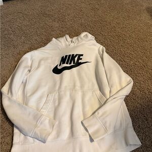 Nike White Sweatshirt with Black Logo